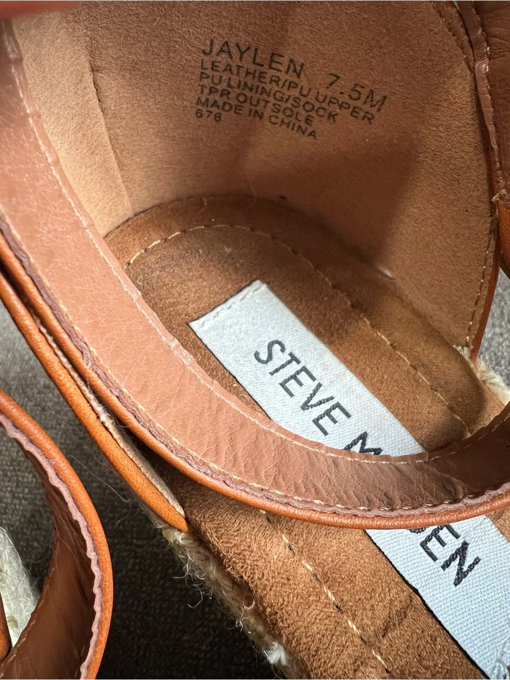 Steve Madden suede Jaylen spadrille sandals size 7.5